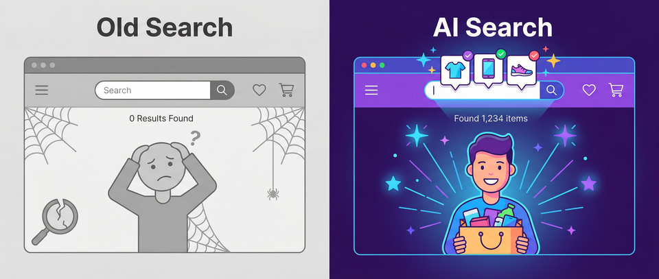 Traditional Search vs. AI Search: Why Old-School Search Bars Are Leaking Money